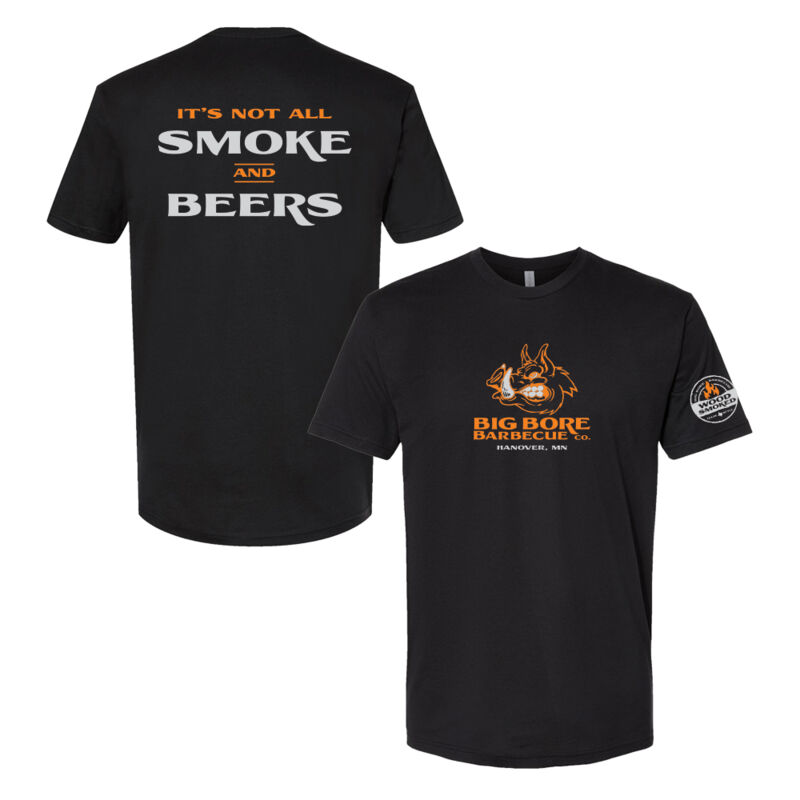 SMOKE & BEERS - Next Level - Unisex Cotton T-Shirt - Printed Logos Thumbnail