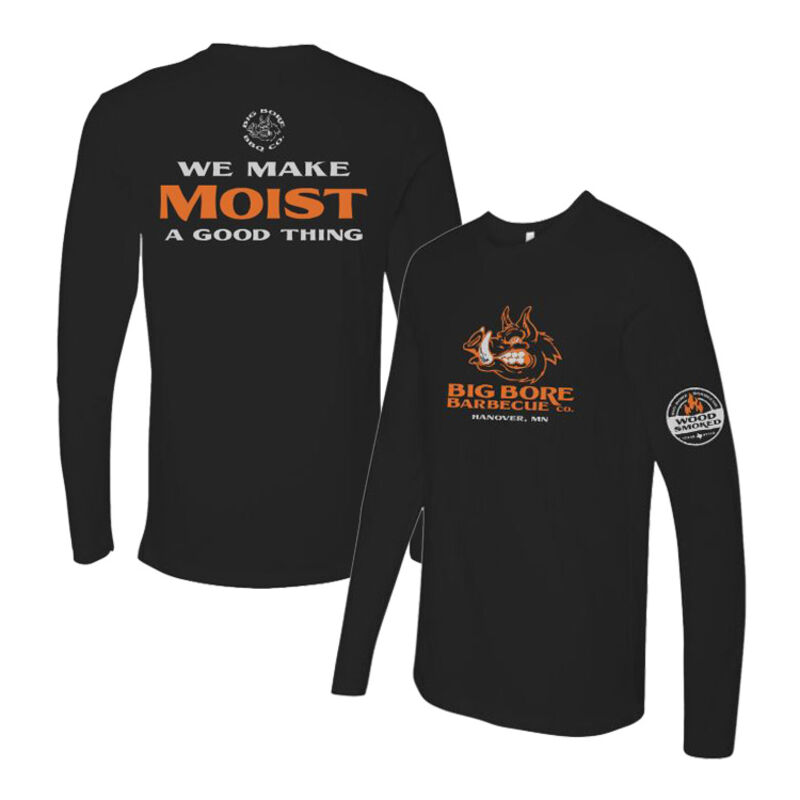 MOIST - Next Level - Cotton Long Sleeve T-Shirt - Printed Logos Thumbnail