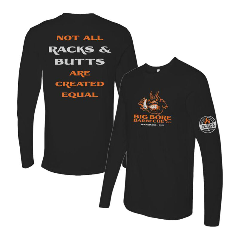 RACKS & BUTTS - Next Level - Cotton Long Sleeve T-Shirt - Printed Logos Thumbnail