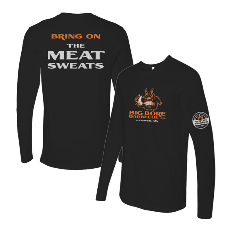 MEAT SWEATS - Next Level - Cotton Long Sleeve T-Shirt - Printed Logos Thumbnail
