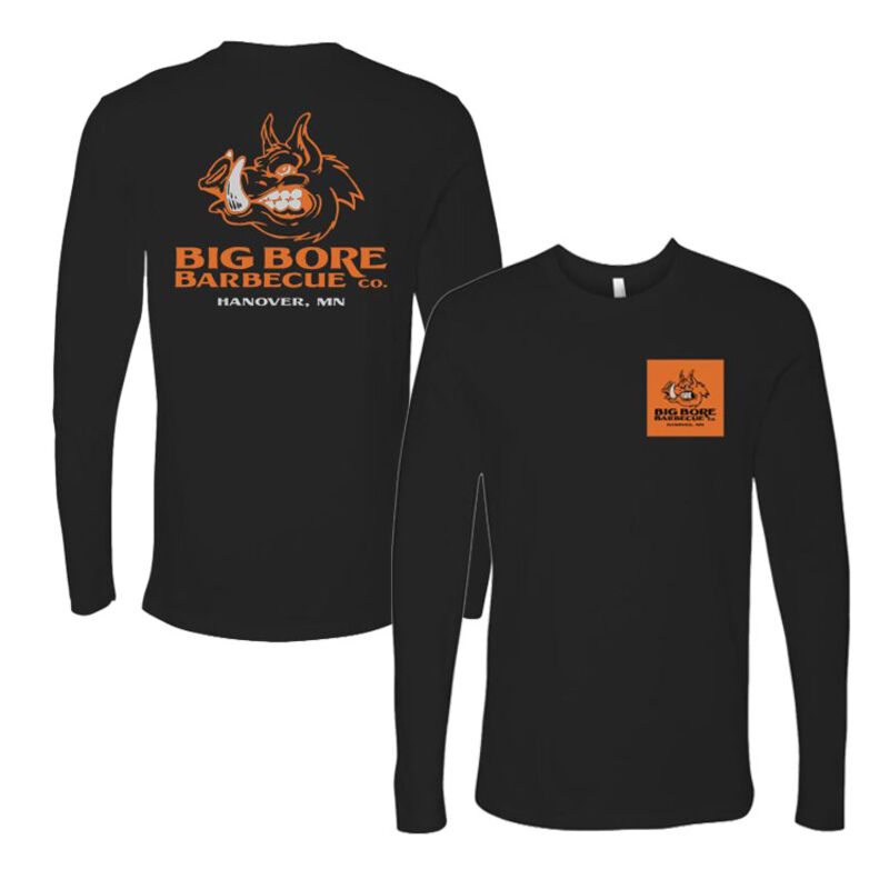 BIG BORE BBQ - Next Level - Cotton Long Sleeve T-Shirt - Printed Logos Thumbnail