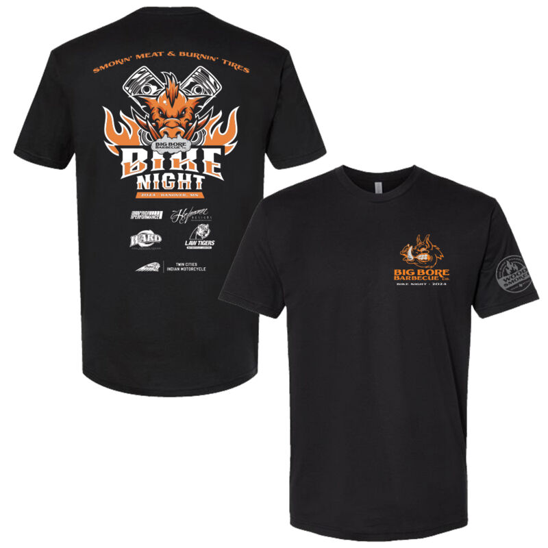 BIKE NIGHT 2024 - Next Level - Unisex Cotton T-Shirt - Printed Logos Thumbnail